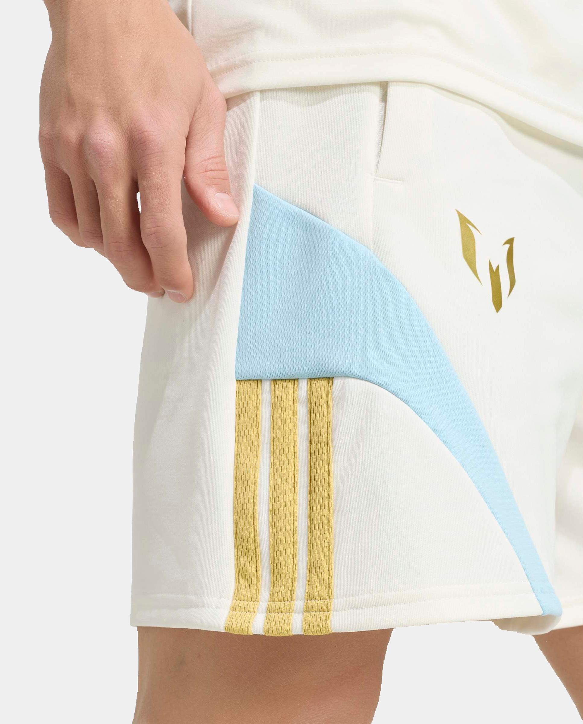 Calções de Homem Messi Branco-7