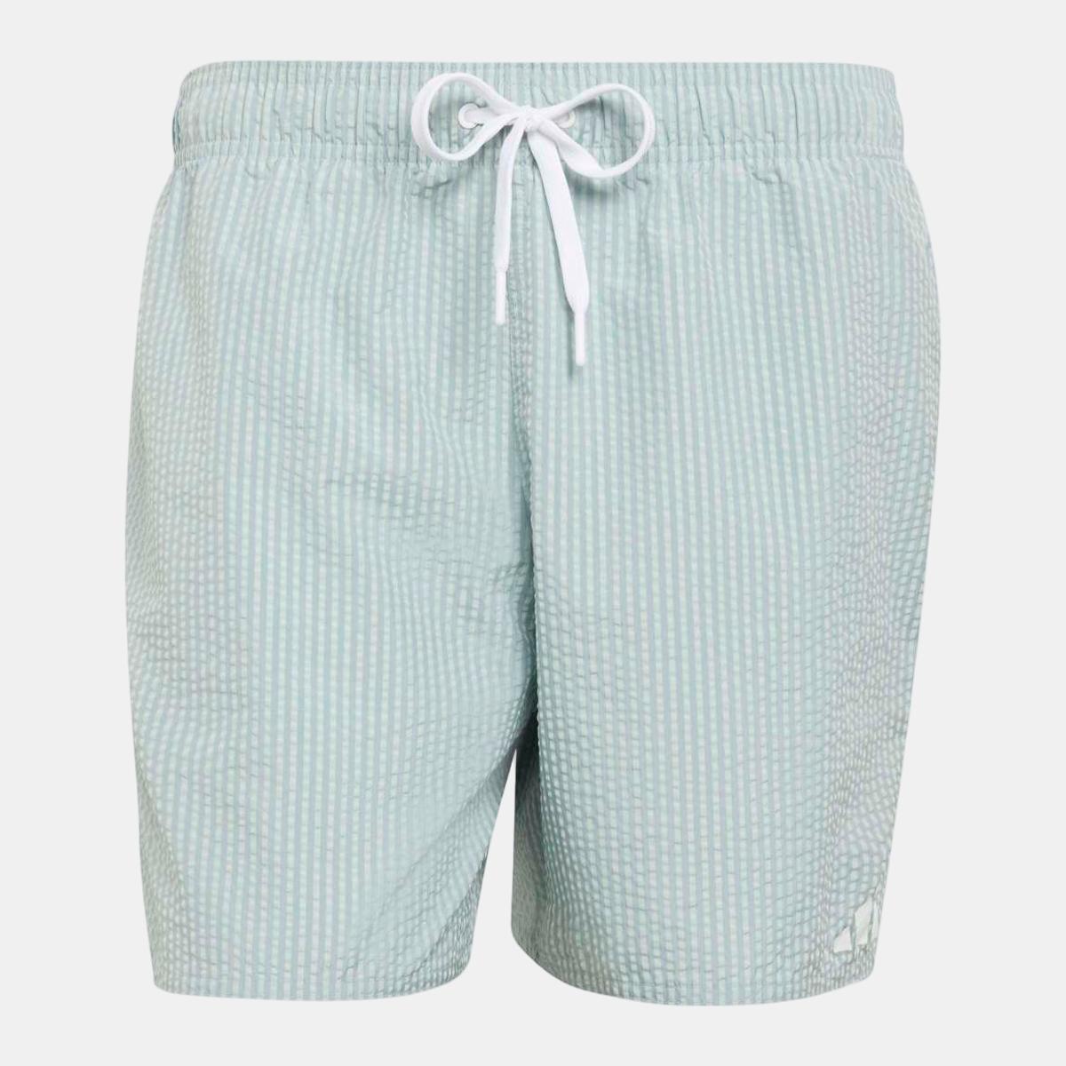 Calções de Banho de Homem 12,7 cm Seersucker Stripy Verde-6