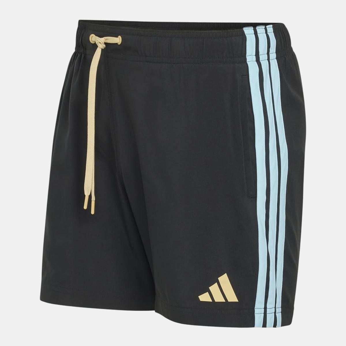 Calções de Banho de Homem 5'' 3 Faixas Preto-6