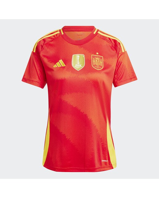 T-shirt de Mulher 1.º Equipamento Espanha 2024 Vermelho-6