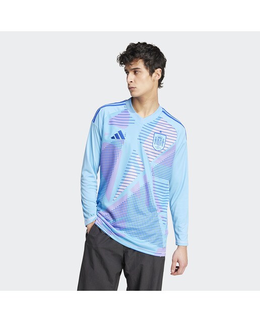T-shirt de Guarda-Redes de Homem Espanha 2024 Tiro Azul-1