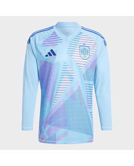 T-shirt de Guarda-Redes de Homem Espanha 2024 Tiro Azul-6