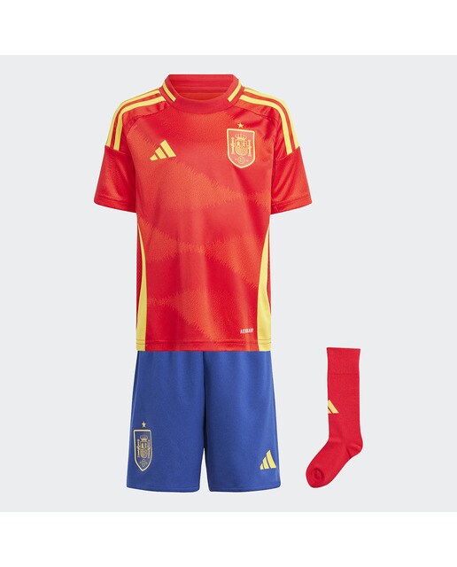 Conjunto de Criança 1.º Equipamento Espanha 2024 Minikit Vermelho-1