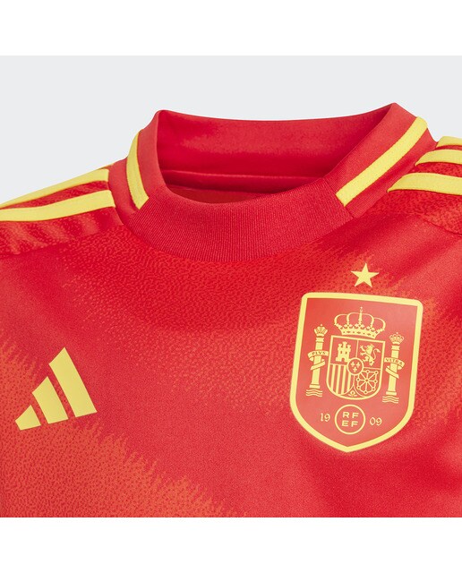 Conjunto de Criança 1.º Equipamento Espanha 2024 Minikit Vermelho-3