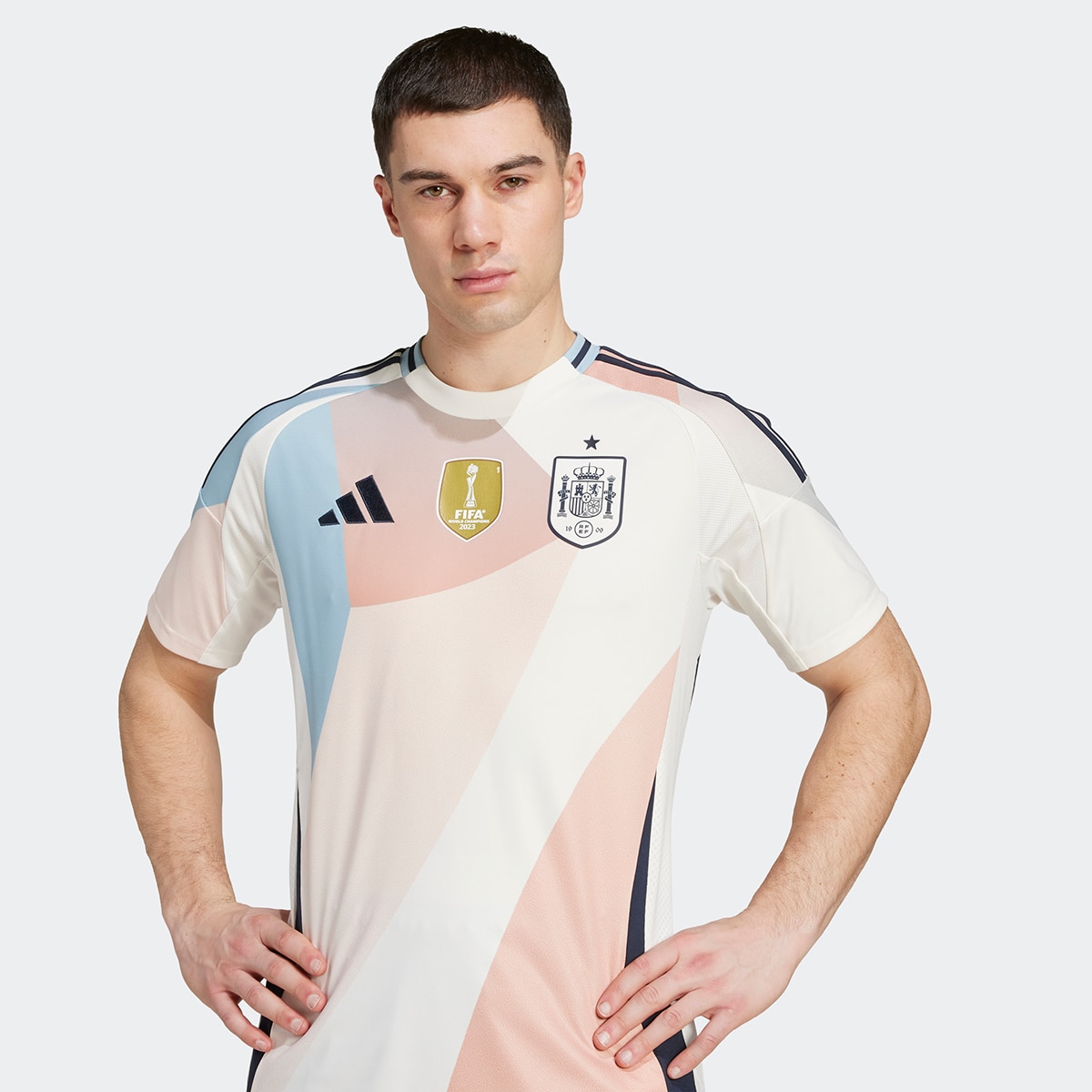 T-shirt de Homem Visitante de Espanha 25 (Equipa Feminina) Branco-5