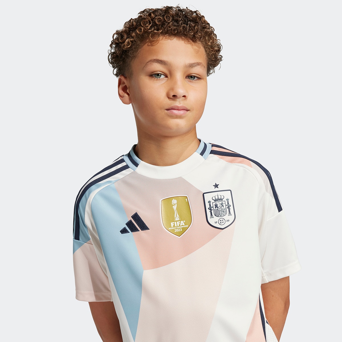 T-shirt de Menino Espanha 25 (Equipa Feminina) Visitante Branco-3