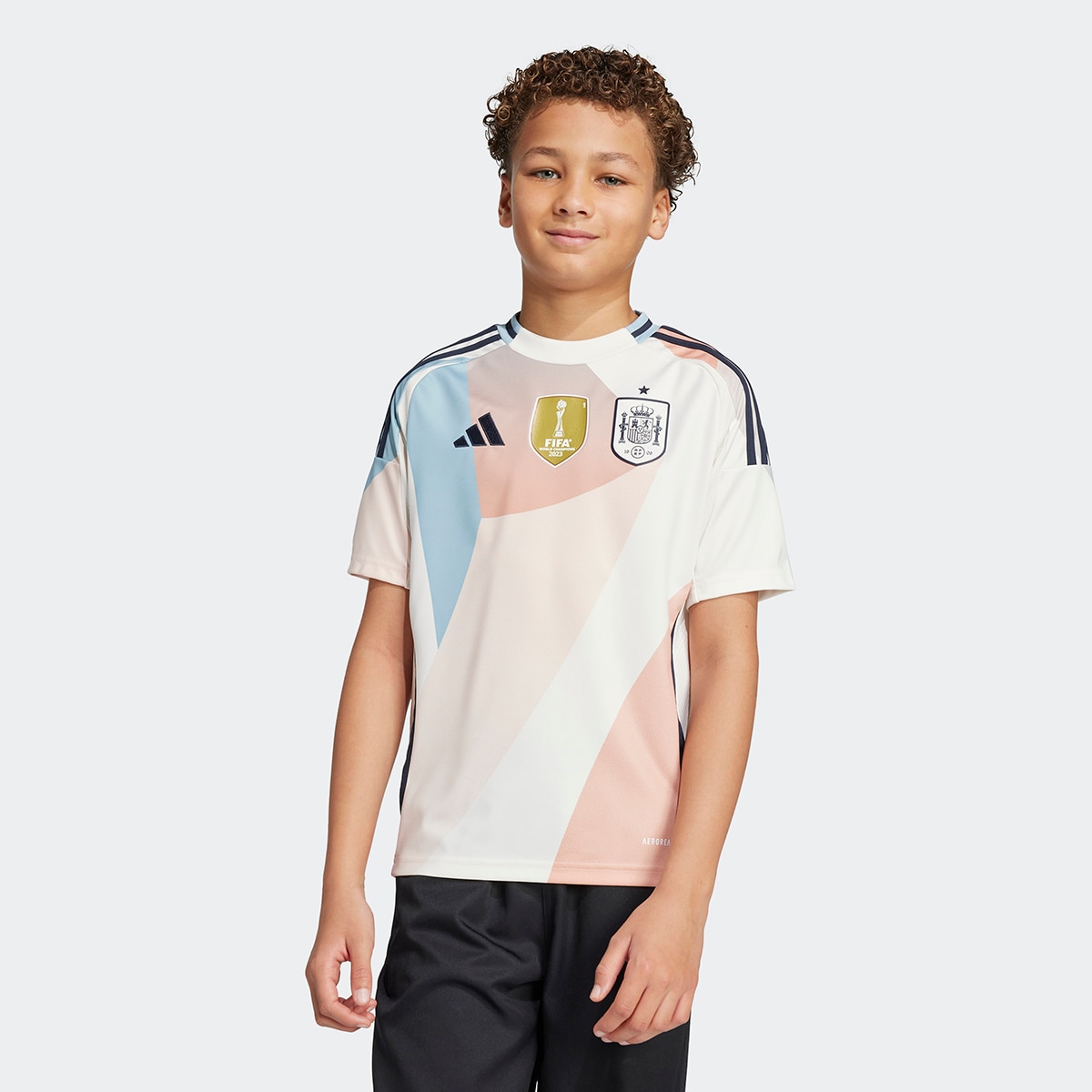 T-shirt de Menino Espanha 25 (Equipa Feminina) Visitante Branco-6