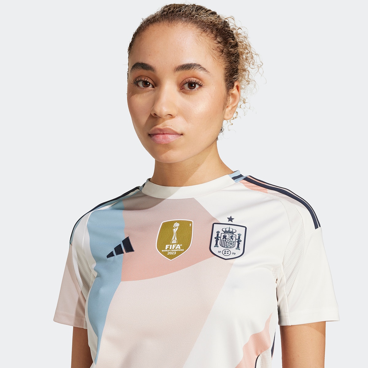 T-shirt de Mulher Visitante de Espanha 25 (Equipa Feminina) Branco-4