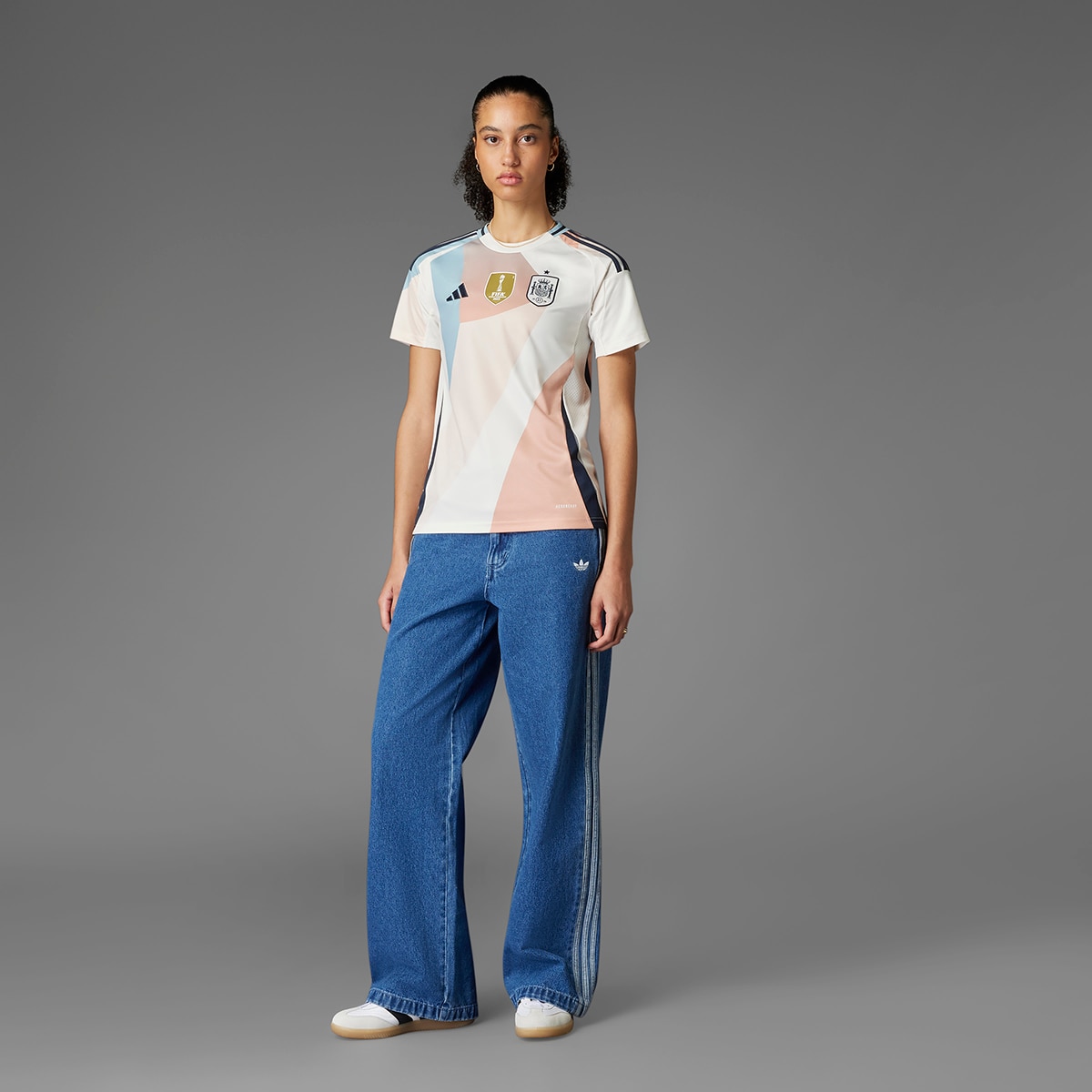 T-shirt de Mulher Visitante de Espanha 25 (Equipa Feminina) Branco-6