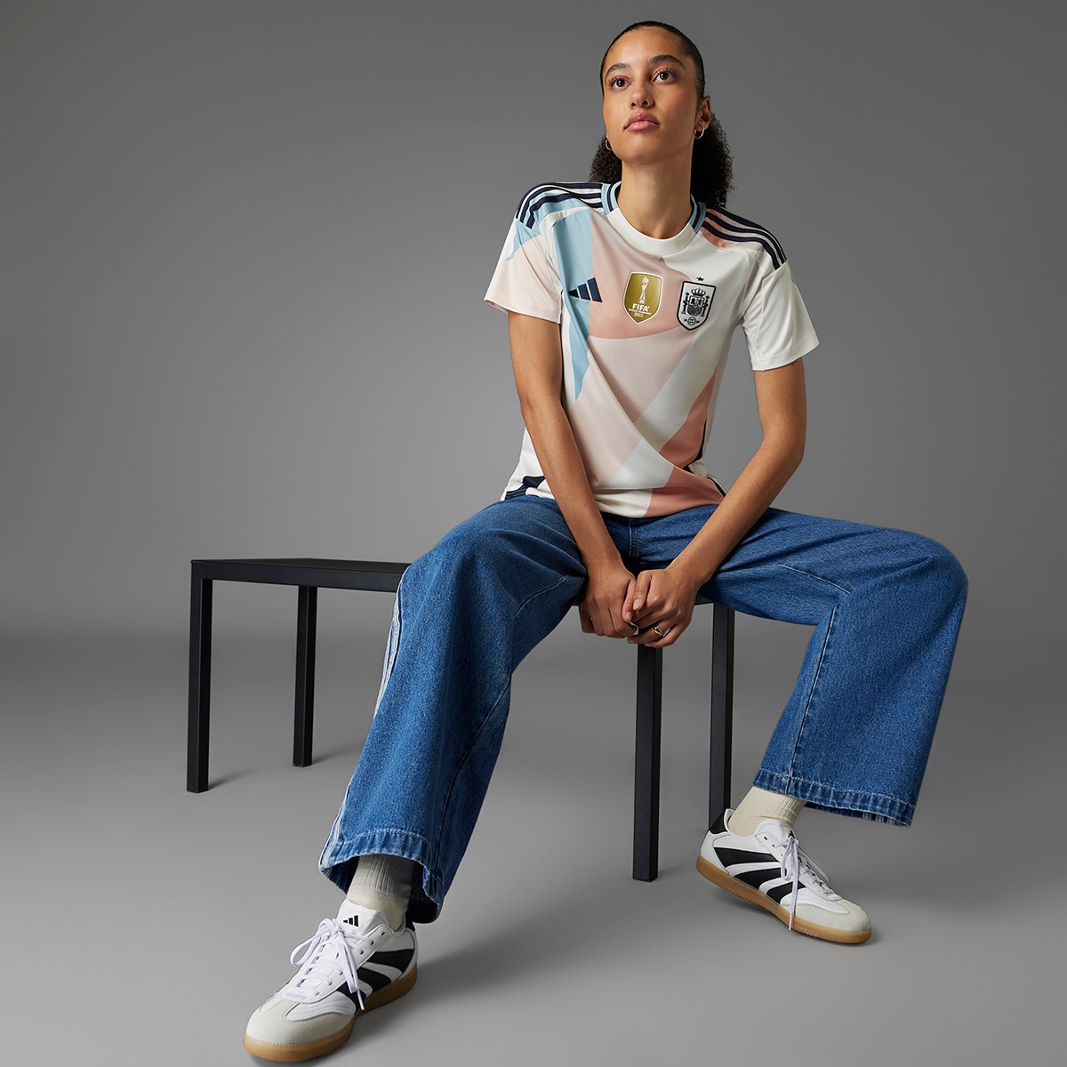T-shirt de Mulher Visitante de Espanha 25 (Equipa Feminina) Branco-8