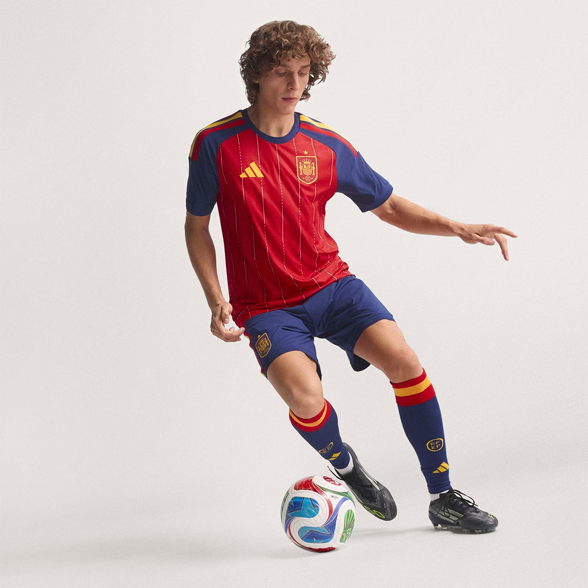T-shirt de Homem 1.º Equipamento Authentic Espanha Mundial 2026 Vermelho-5