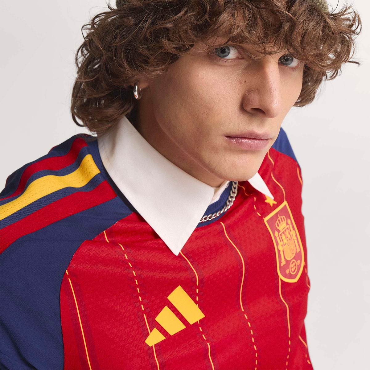 T-shirt de Homem 1.º Equipamento Authentic Espanha Mundial 2026 Vermelho-6