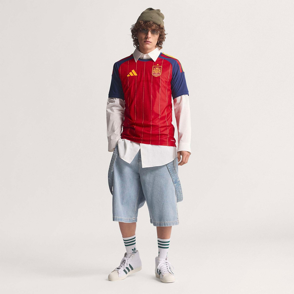 T-shirt de Homem 1.º Equipamento Authentic Espanha Mundial 2026 Vermelho-9