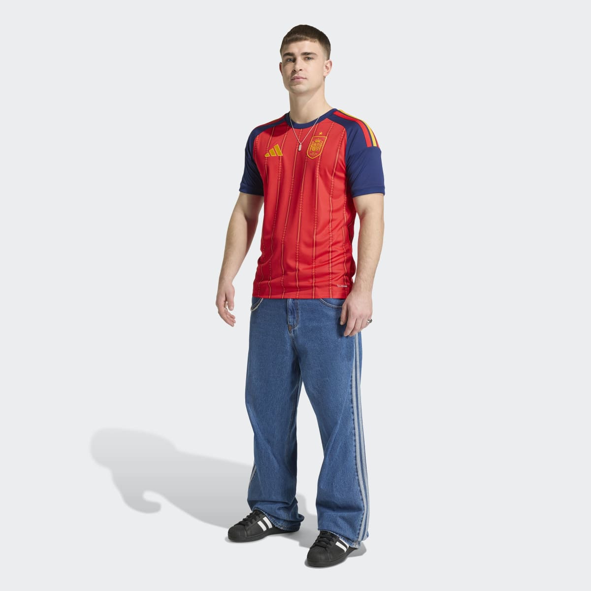 T-shirt de Homem 1.º Equipamento Espanha Mundial 2026 Vermelho-6