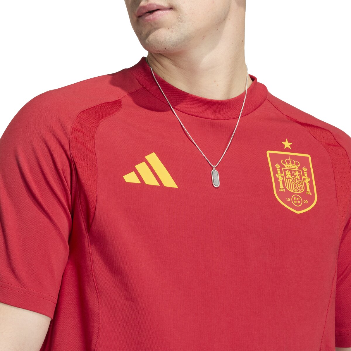 T-shirt de Homem Espanha Mundial 2026 Tiro Travel Vermelho-4
