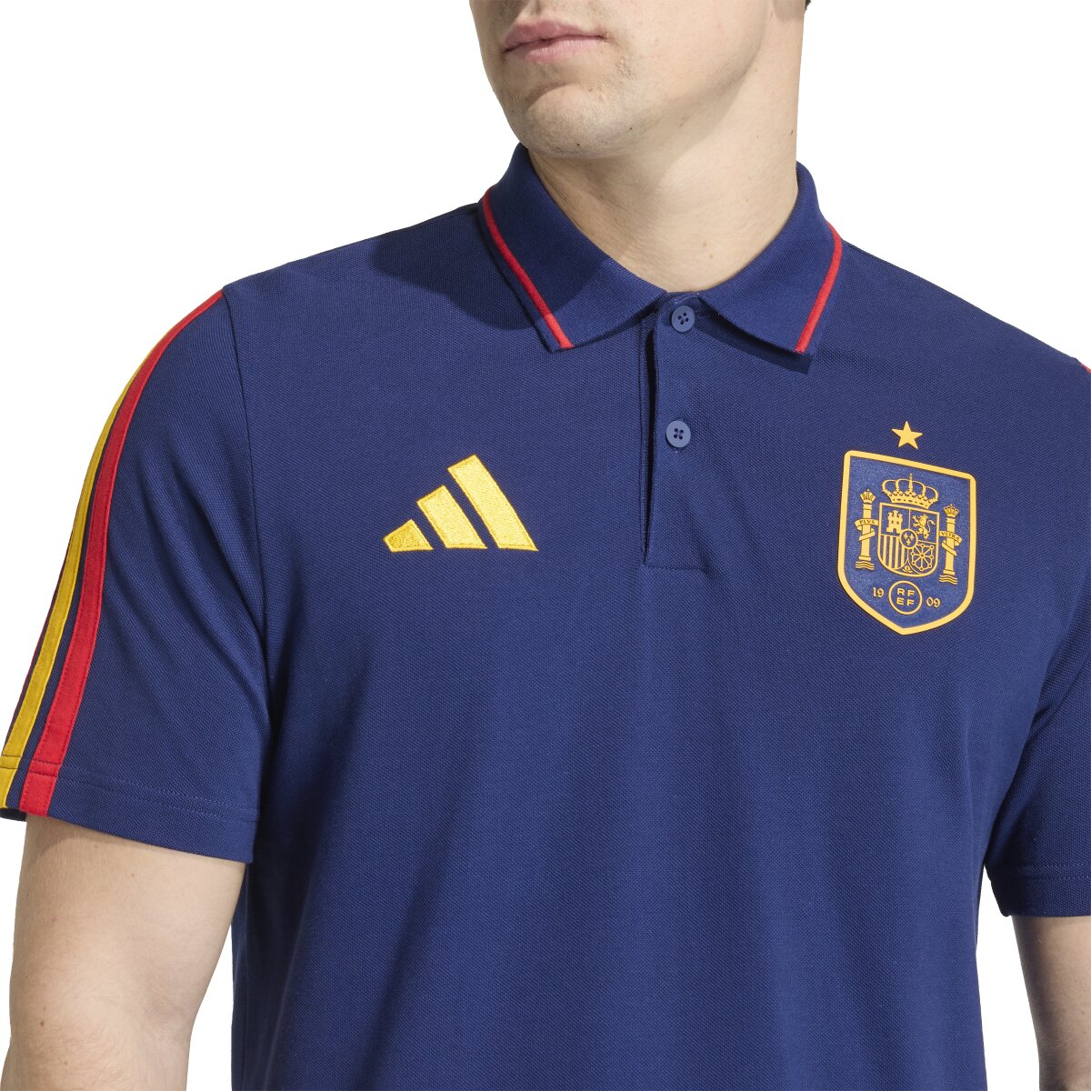 Polo de Homem Espanha Mundial 2026 DNA Azul-4