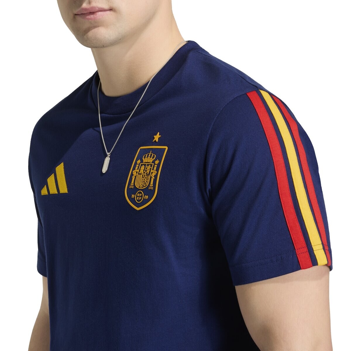 T-shirt de Homem Espanha Mundial 2026 DNA Azul-3