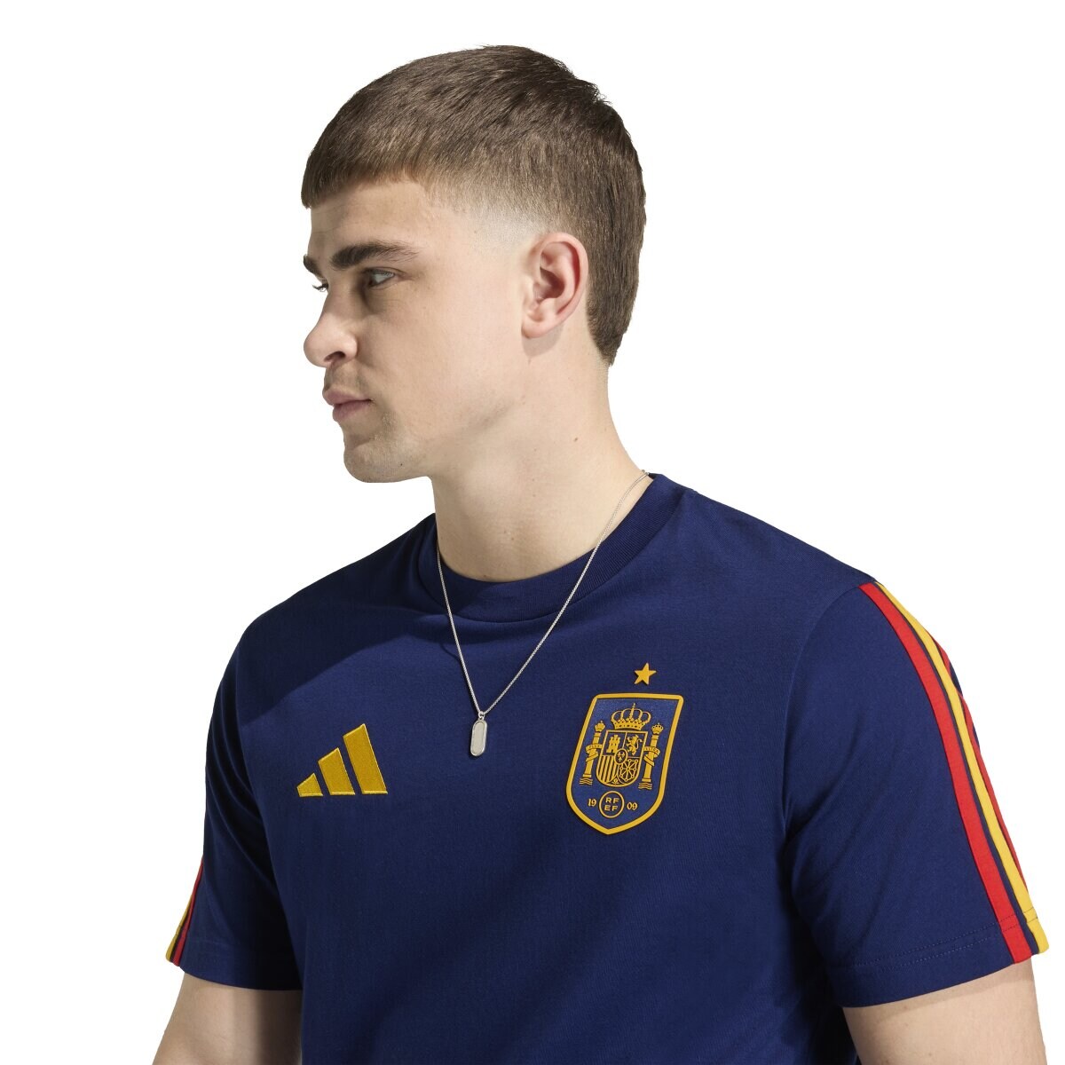 T-shirt de Homem Espanha Mundial 2026 DNA Azul-4