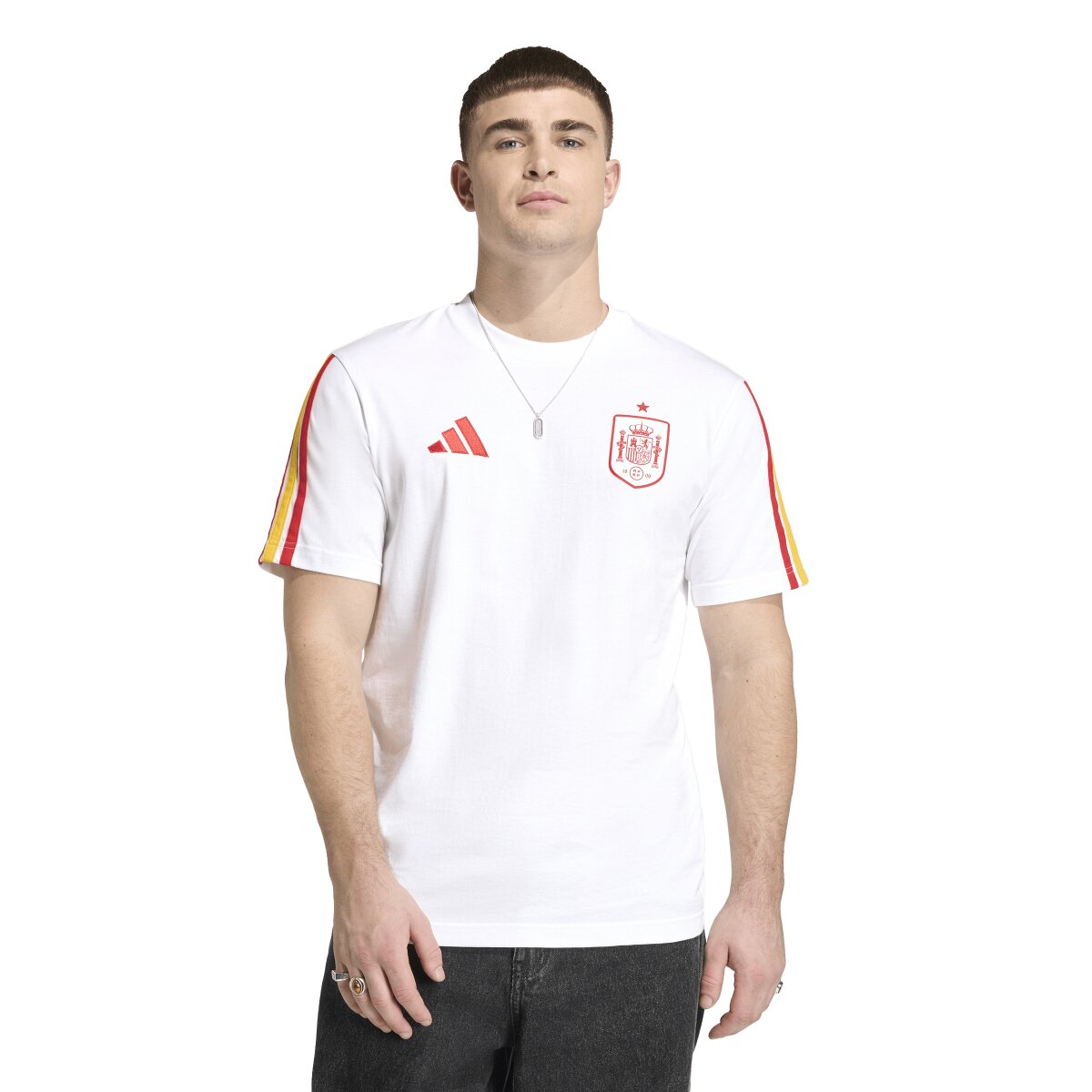 T-shirt de Homem Espanha Mundial 2026 DNA Branco-1