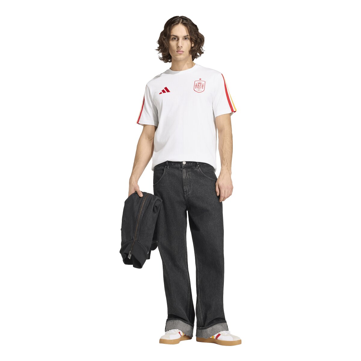 T-shirt de Homem Espanha Mundial 2026 DNA Branco-3