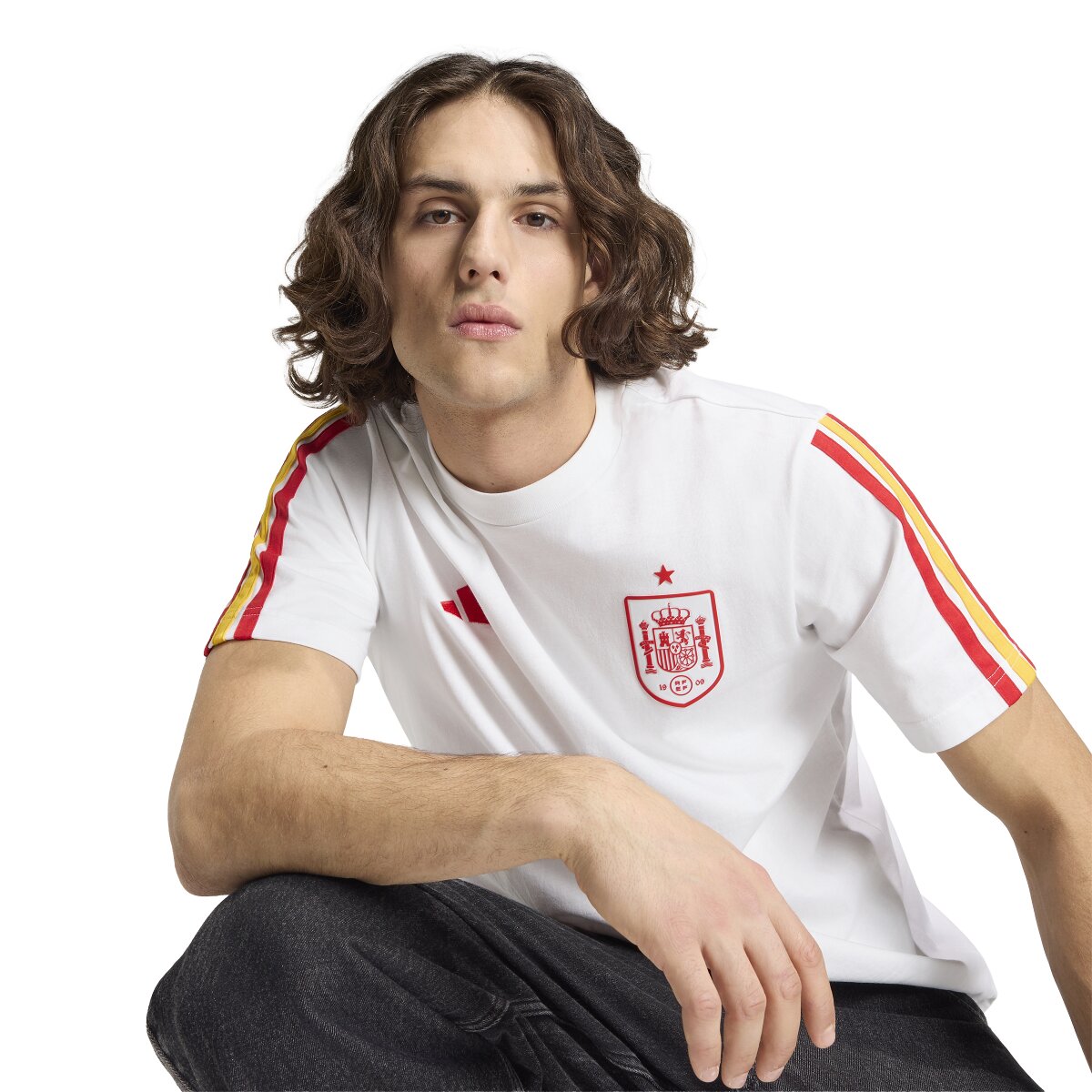 T-shirt de Homem Espanha Mundial 2026 DNA Branco-4