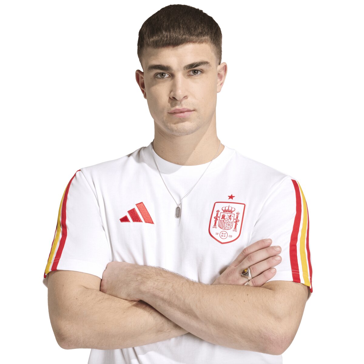 T-shirt de Homem Espanha Mundial 2026 DNA Branco-7