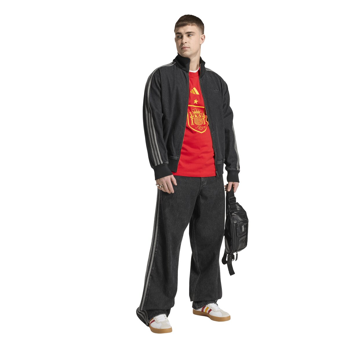 T-shirt de Homem Espanha Mundial 2026 DNA Vermelho-3