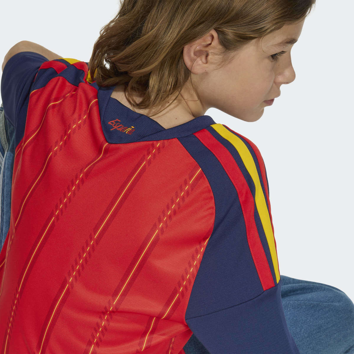 T-shirt de Criança 1.º Equipamento Espanha Mundial 2026 Vermelho-3