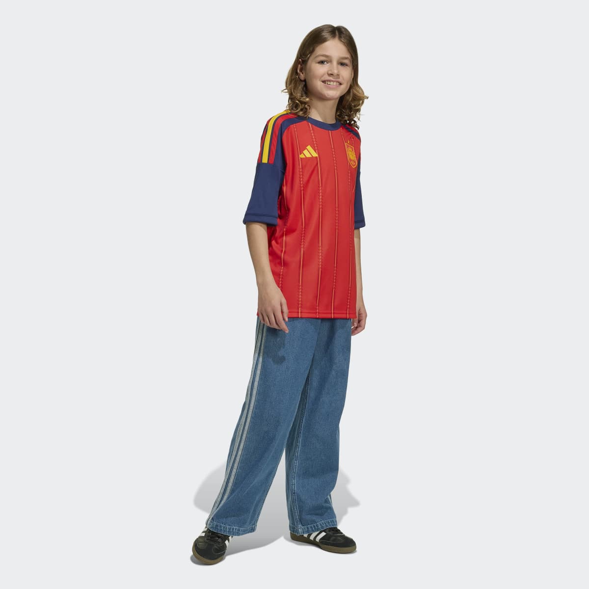 T-shirt de Criança 1.º Equipamento Espanha Mundial 2026 Vermelho-4