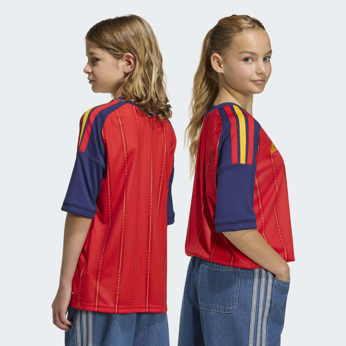 T-shirt de Criança 1.º Equipamento Espanha Mundial 2026 Vermelho-6