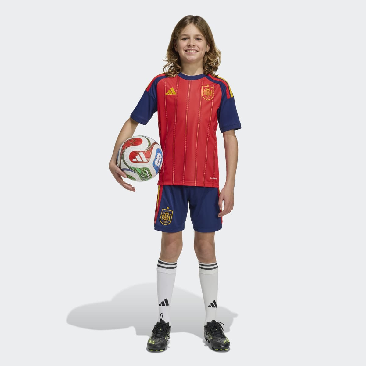 Conjunto de Criança 1.º Equipamento Espanha Mundial 2026 Vermelho-6