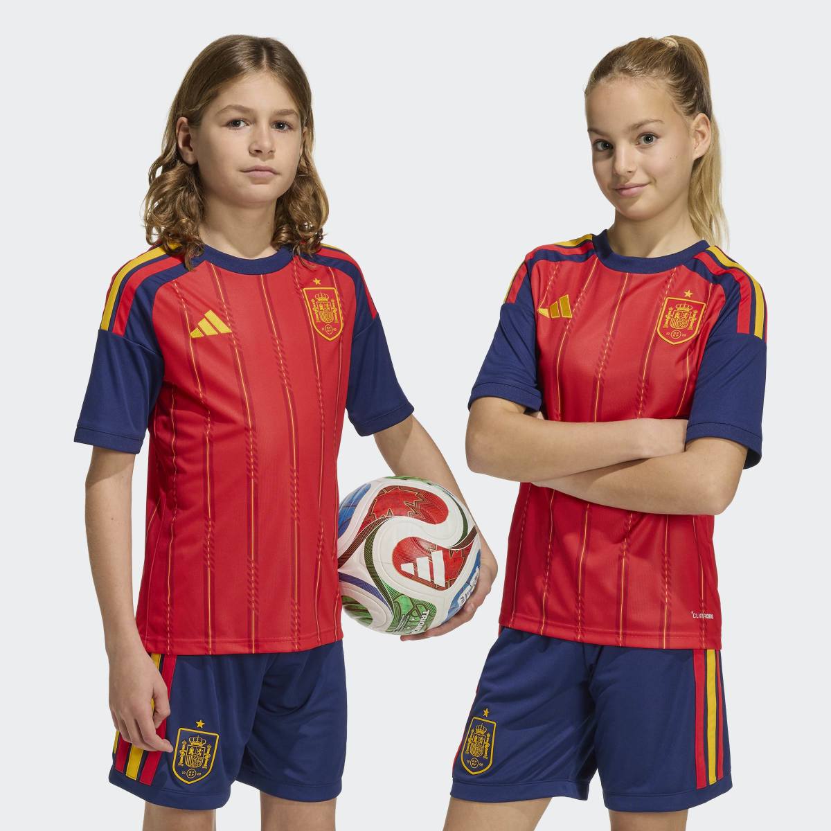 Conjunto de Criança 1.º Equipamento Espanha Mundial 2026 Vermelho-7