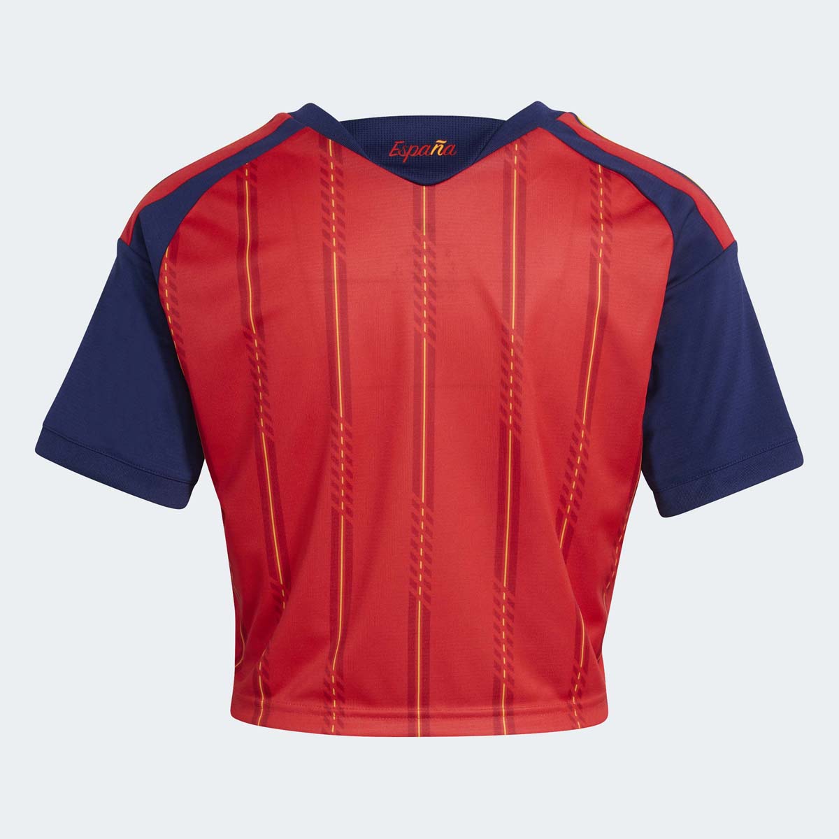 T-shirt de Mulher 1.º Equipamento Crop Espanha Mundial 2026 Vermelho-2