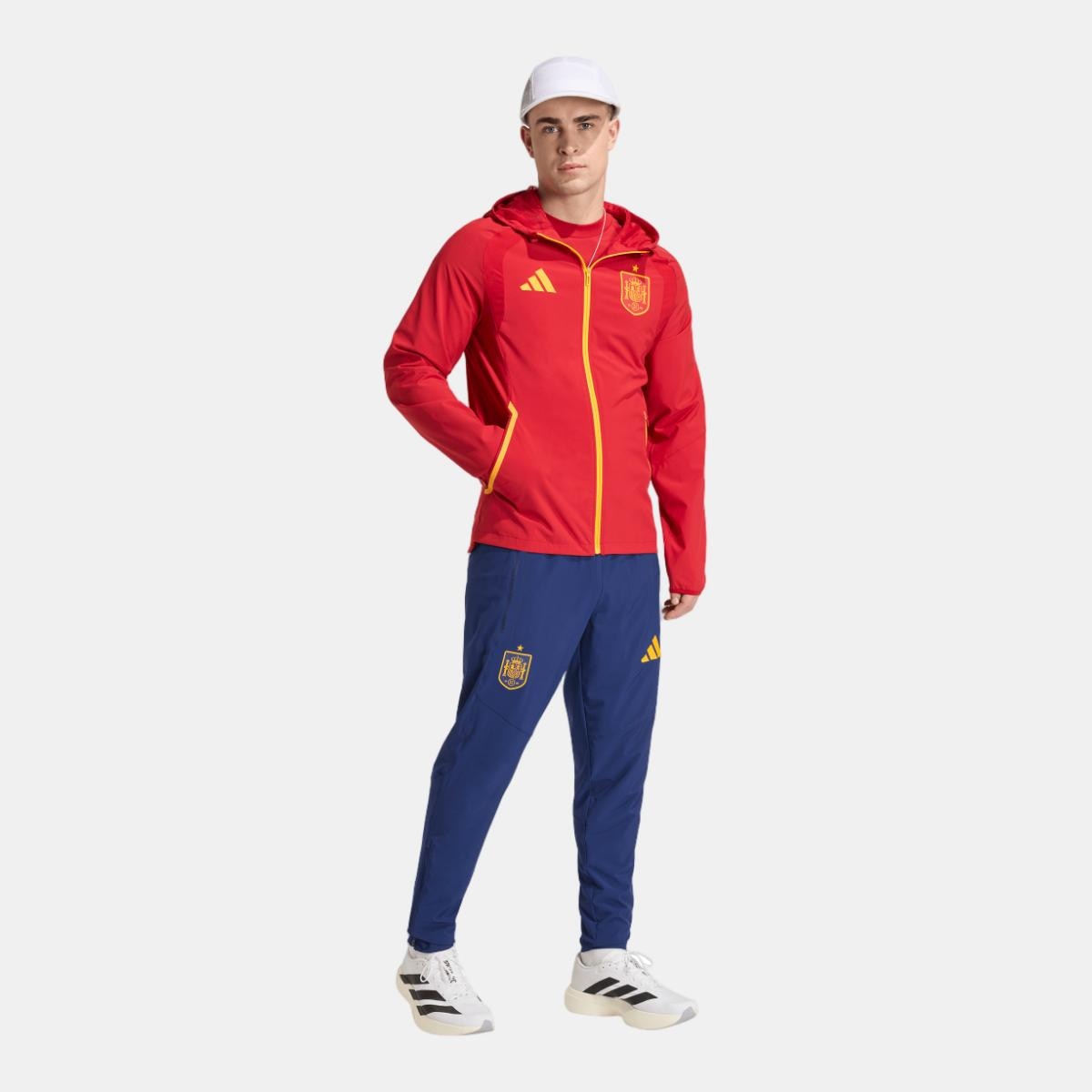 Casaco Corta-Vento de Homem Espanha Mundial 2026 Tiro Travel Vermelho-5