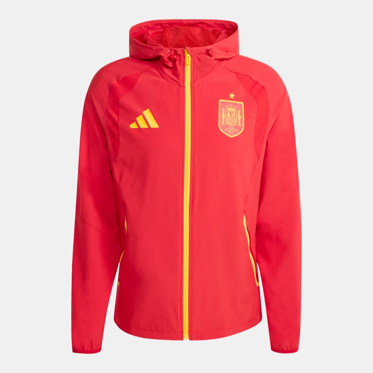 Casaco Corta-Vento de Homem Espanha Mundial 2026 Tiro Travel Vermelho-7