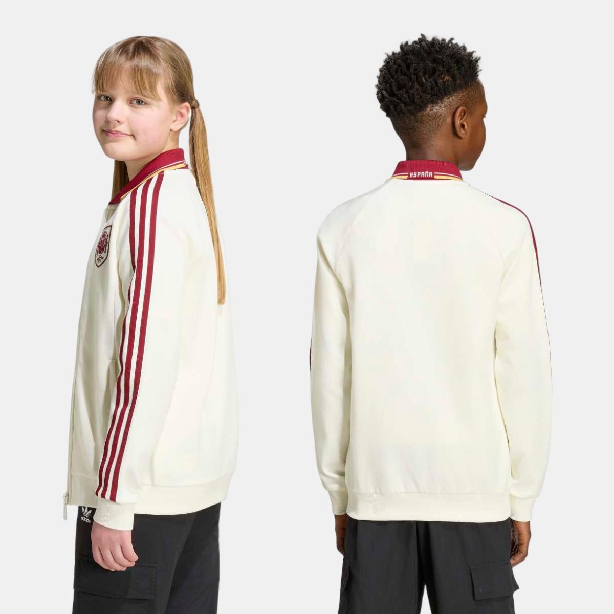 Sweatshirt de Criança Espanha Anthem Jacket Originals Branco-2
