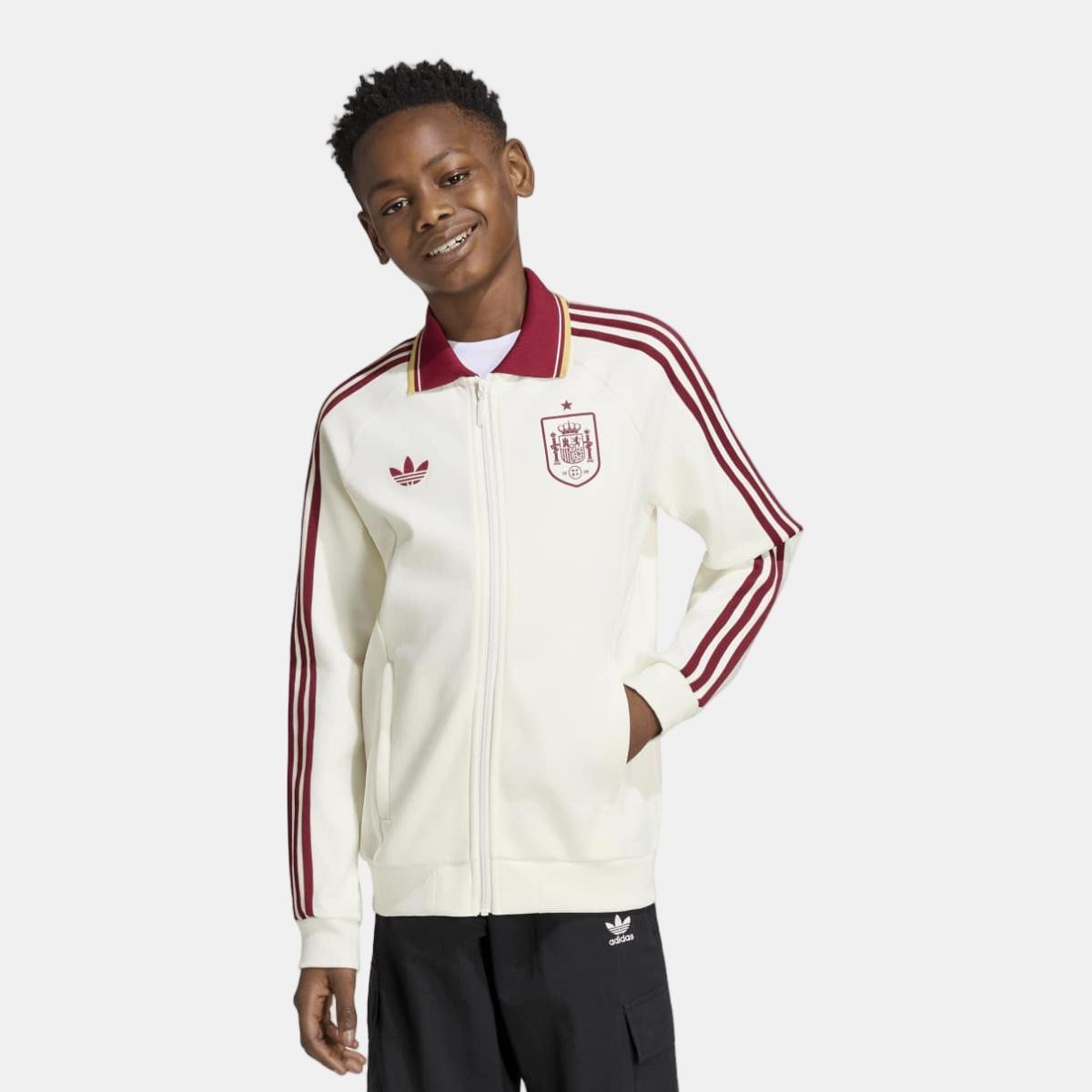 Sweatshirt de Criança Espanha Anthem Jacket Originals Branco-4