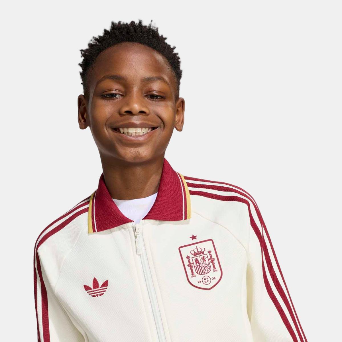 Sweatshirt de Criança Espanha Anthem Jacket Originals Branco-6