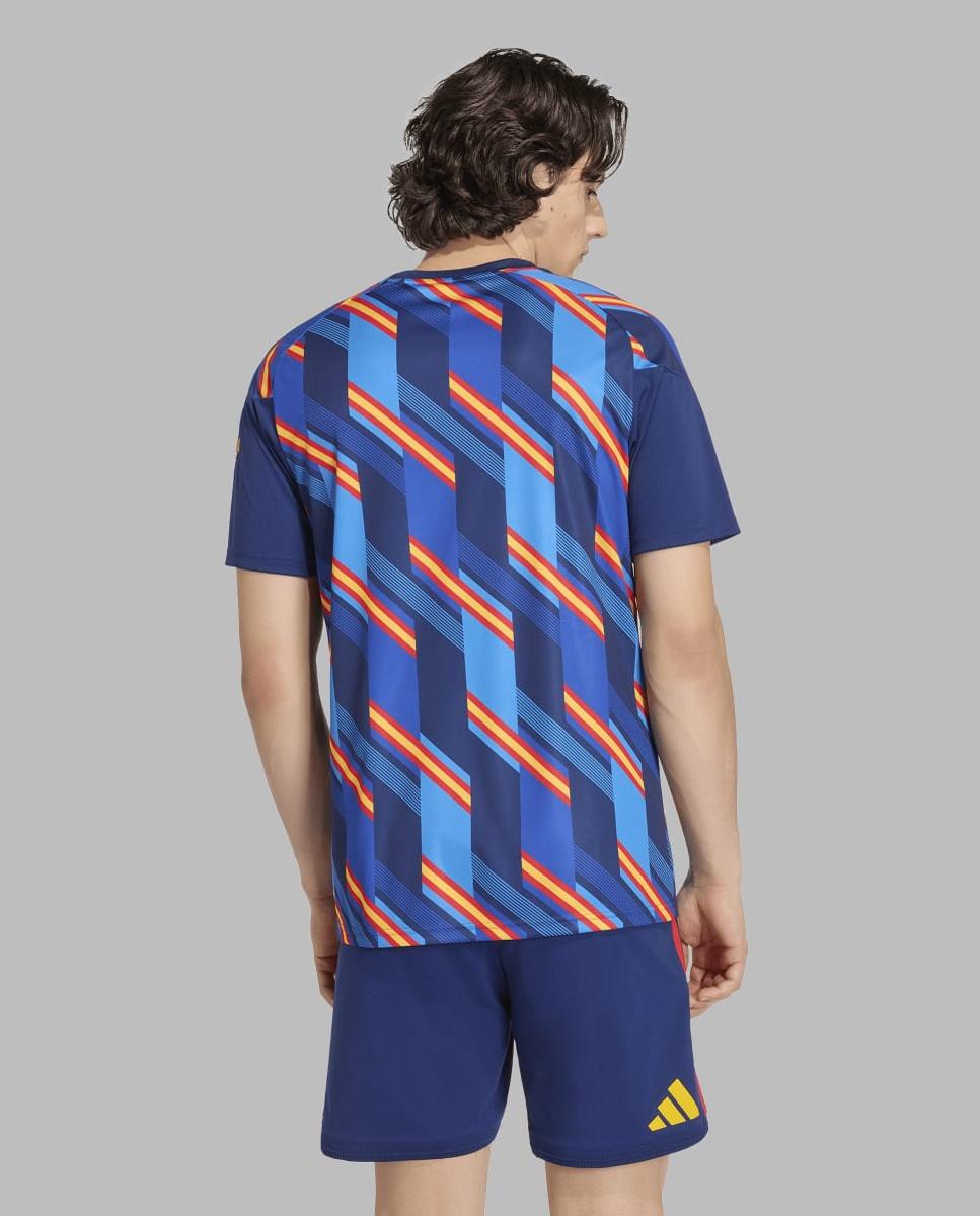 T-shirt de Homem Espanha Mundial 2026 Pre Match Azul-2