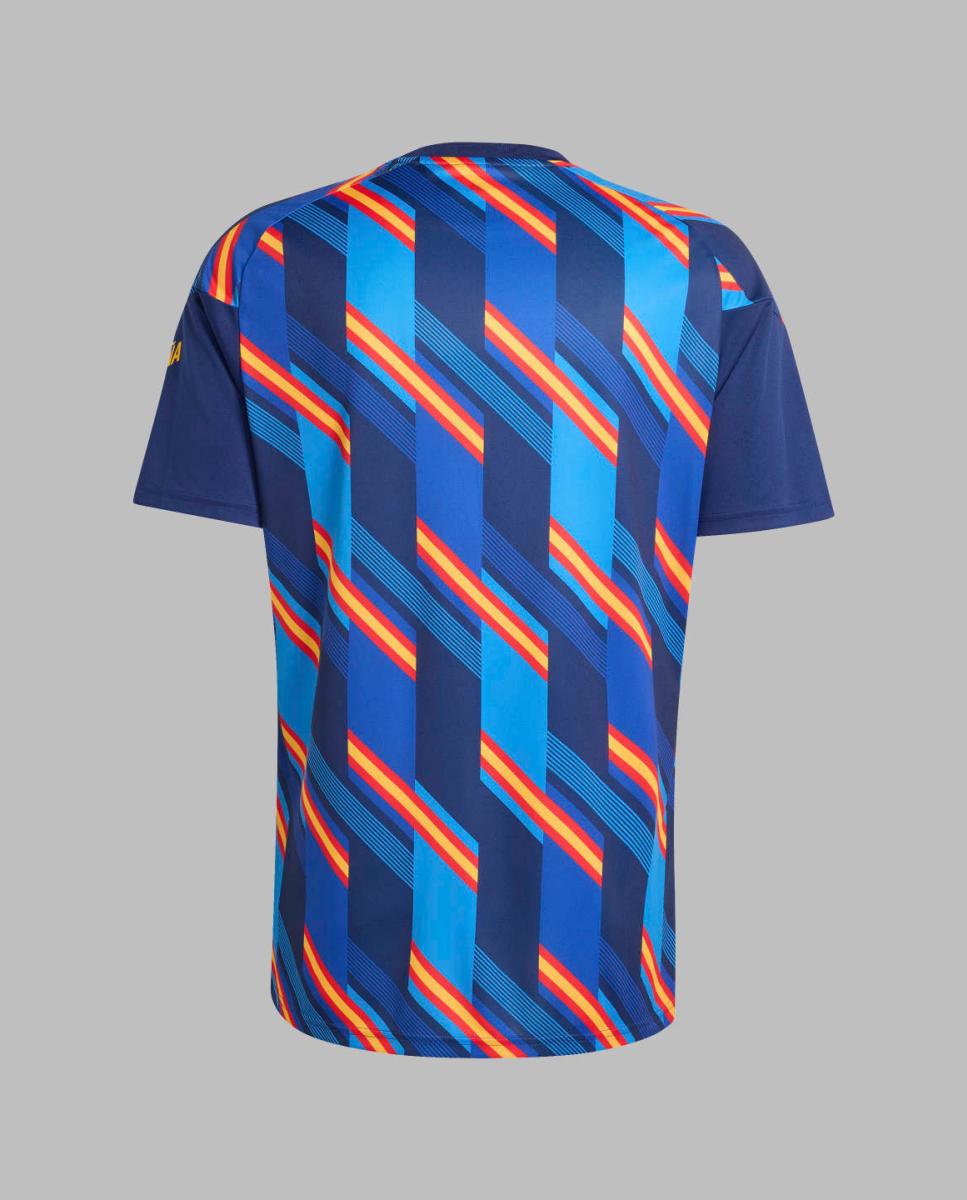 T-shirt de Homem Espanha Mundial 2026 Pre Match Azul-8