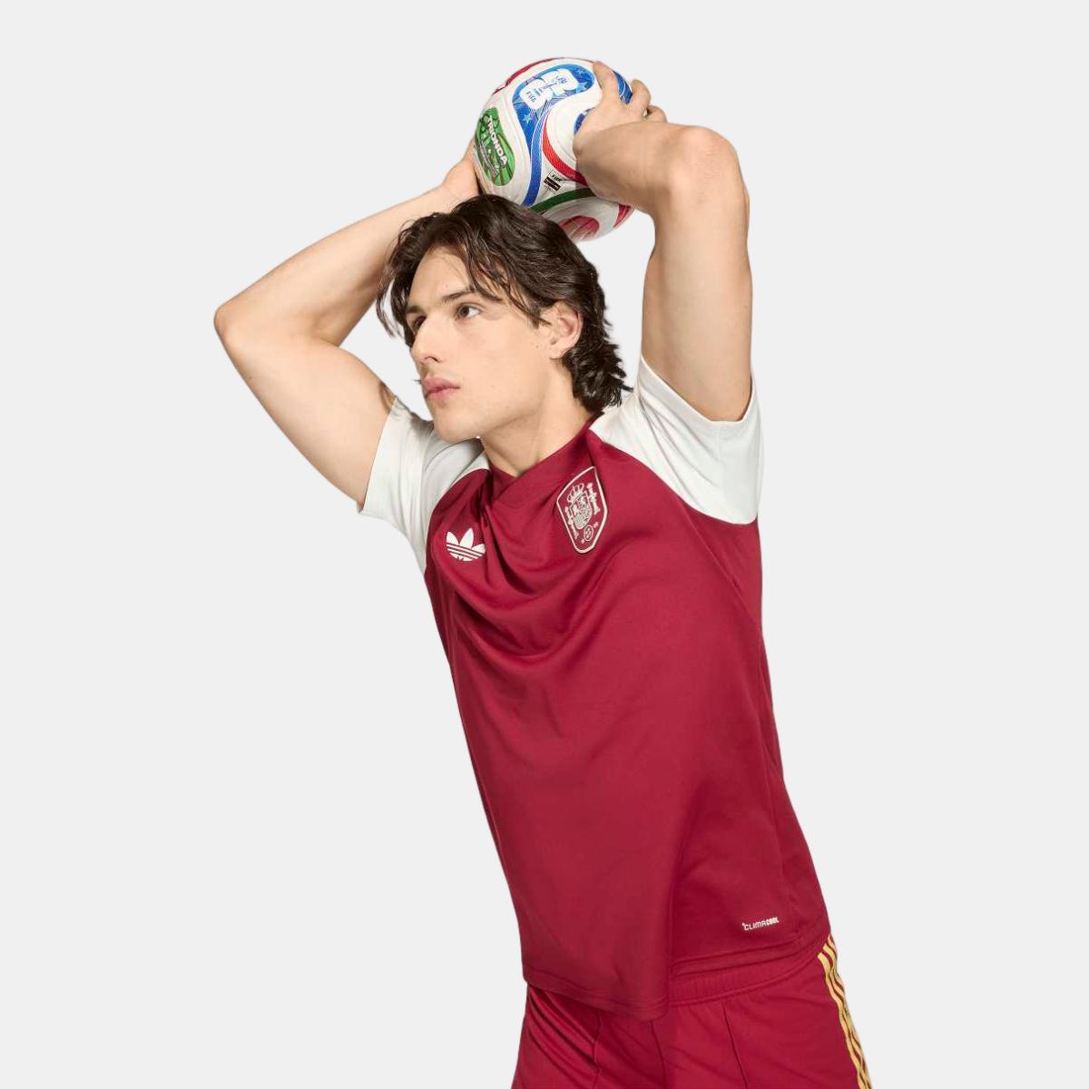 T-shirt de Homem Espanha Mundial 2026 Pre Match Grená-3