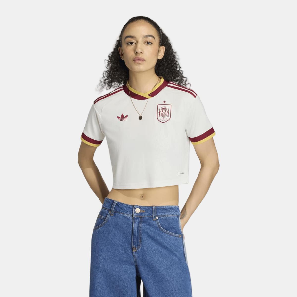 Imagem 0 de T-shirt de Mulher 2.º Equipamento Espanha Mundial 2026 Crop Originals
