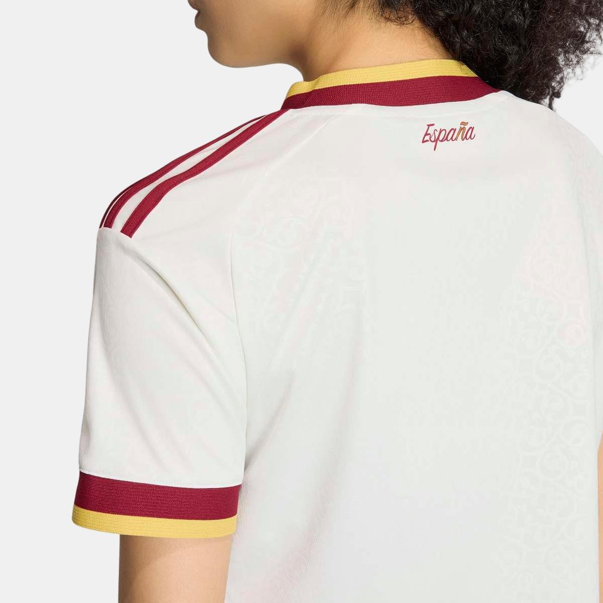 T-shirt de Mulher 2.º Equipamento Espanha Mundial 2026 Crop Originals Branco-4