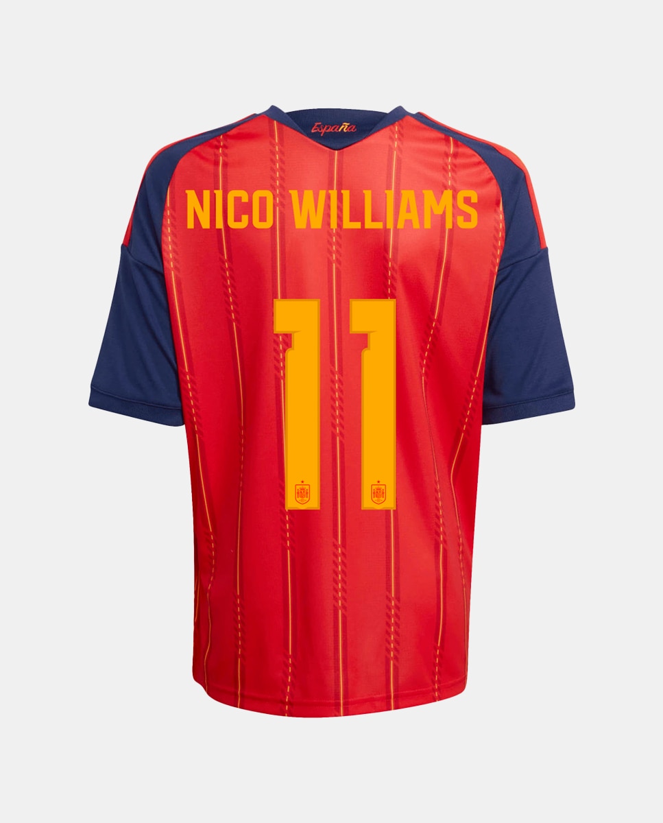 Imagem 0 de T-shirt de Criança 1.º Equipamento Espanha Mundial 2026 Nico Williams 11