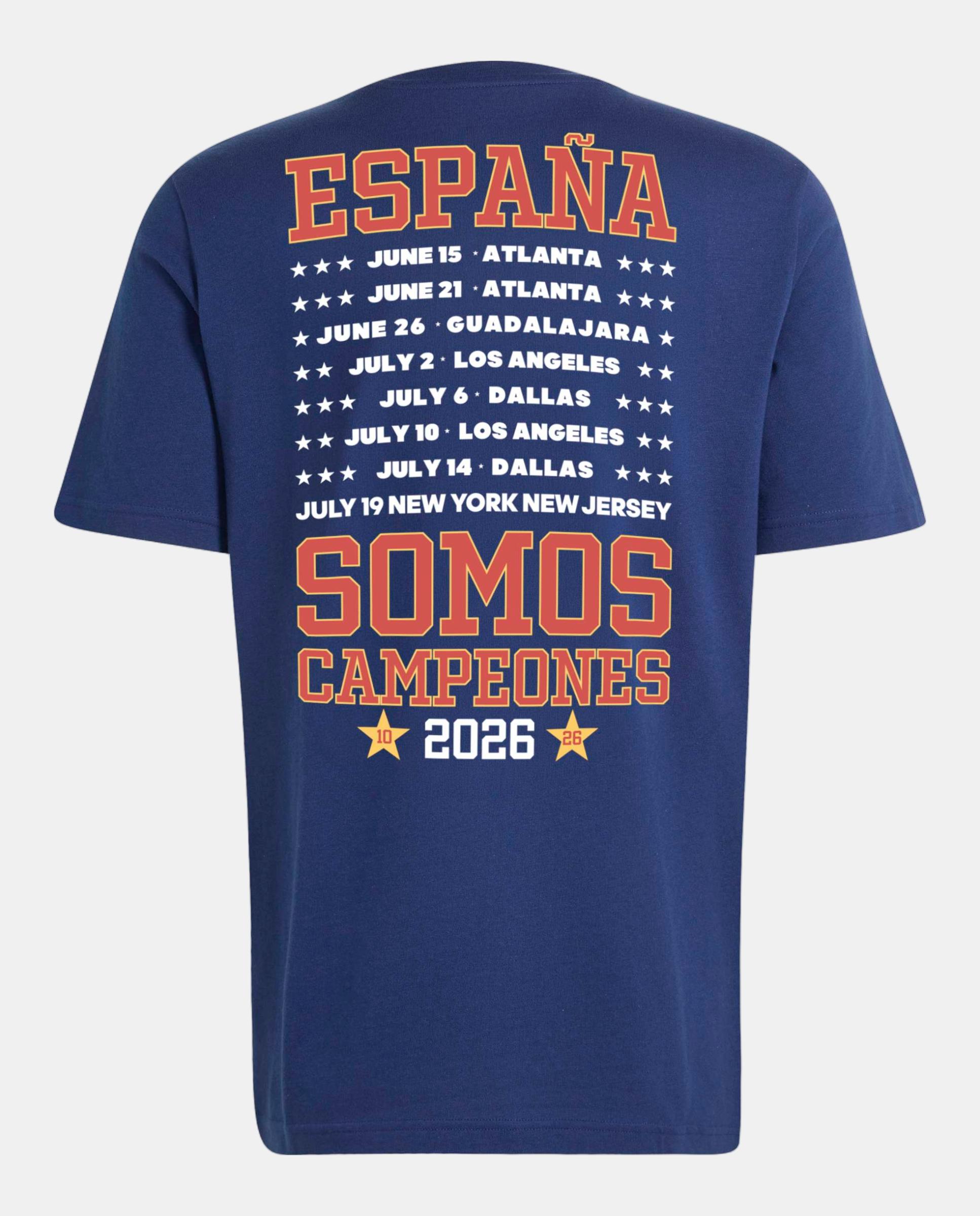 T-Shirt de Adulto Espanha Winner Mundial 2026 Adidas Azul-4