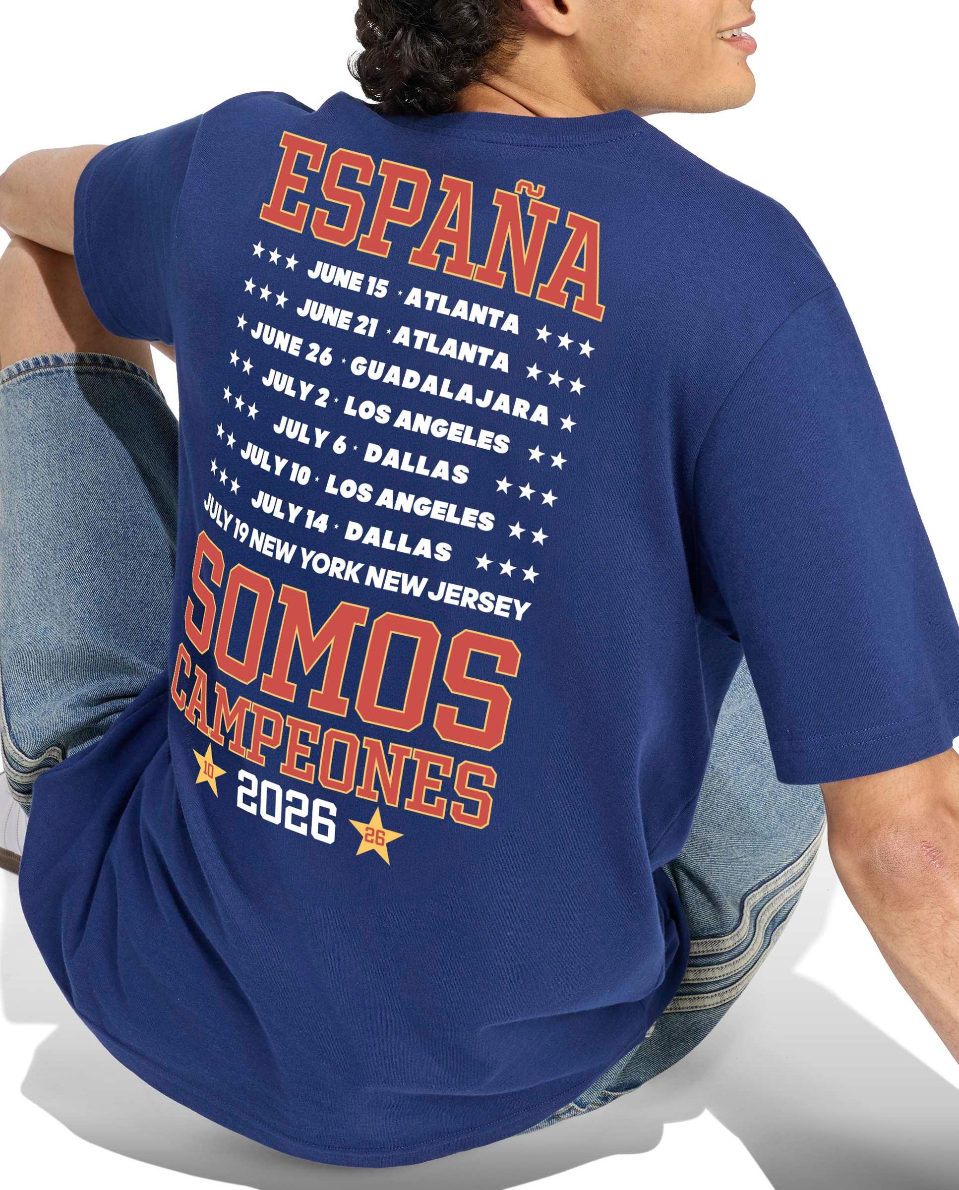 T-Shirt de Adulto Espanha Winner Mundial 2026 Adidas Azul-7