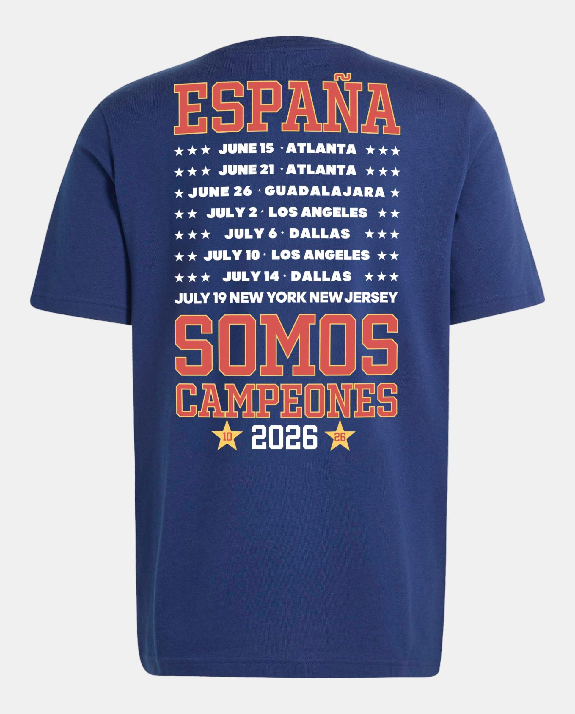 T-Shirt de Criança Espanha Winner Mundial 2026 Adidas Azul-2