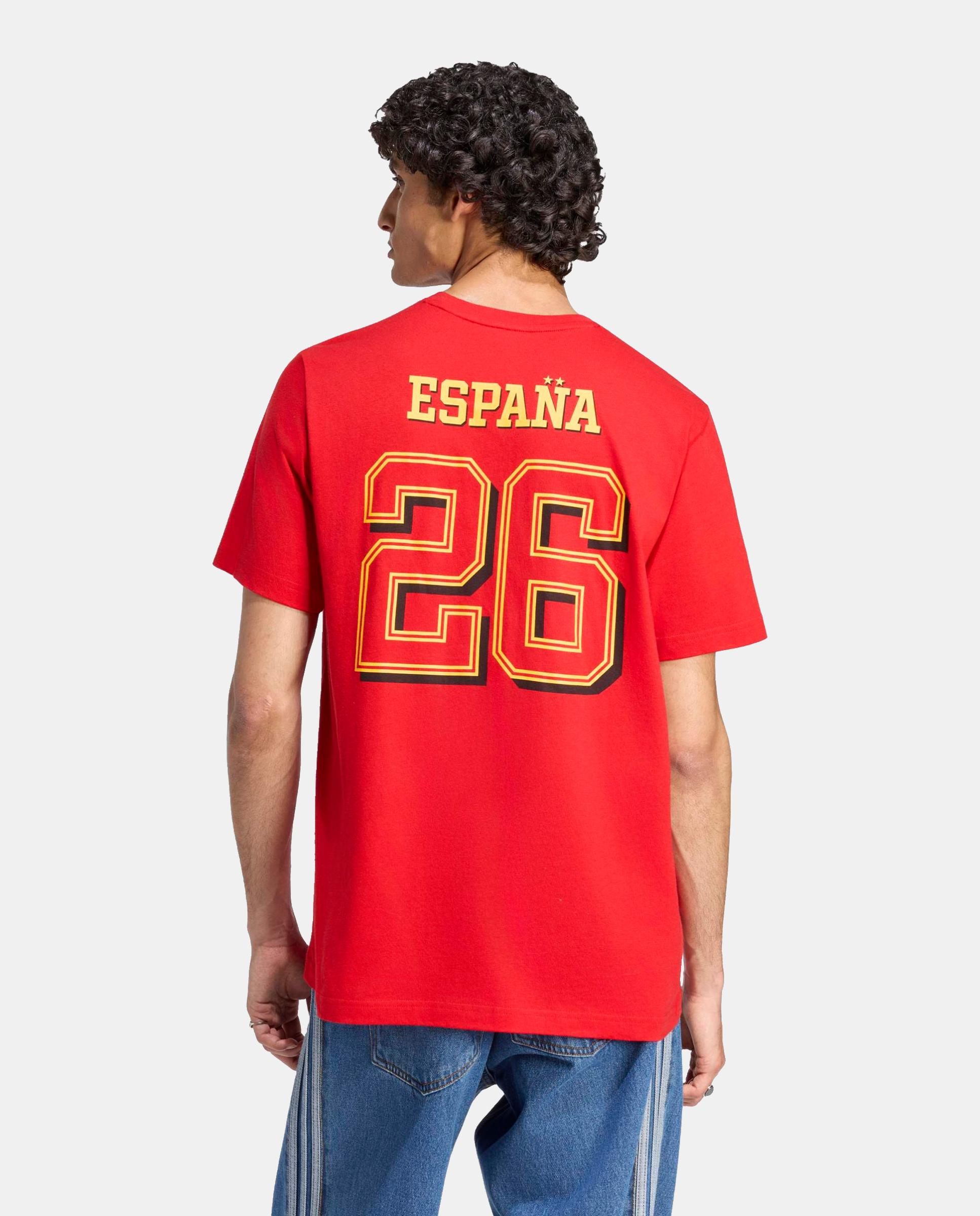 T-Shirt de Adulto Espanha Winner Mundial 2026 Adidas Vermelho-2