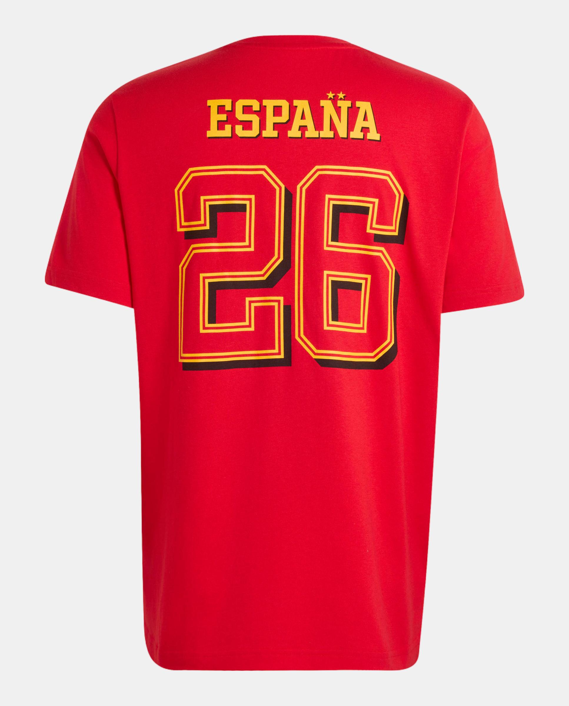T-Shirt de Adulto Espanha Winner Mundial 2026 Adidas Vermelho-4
