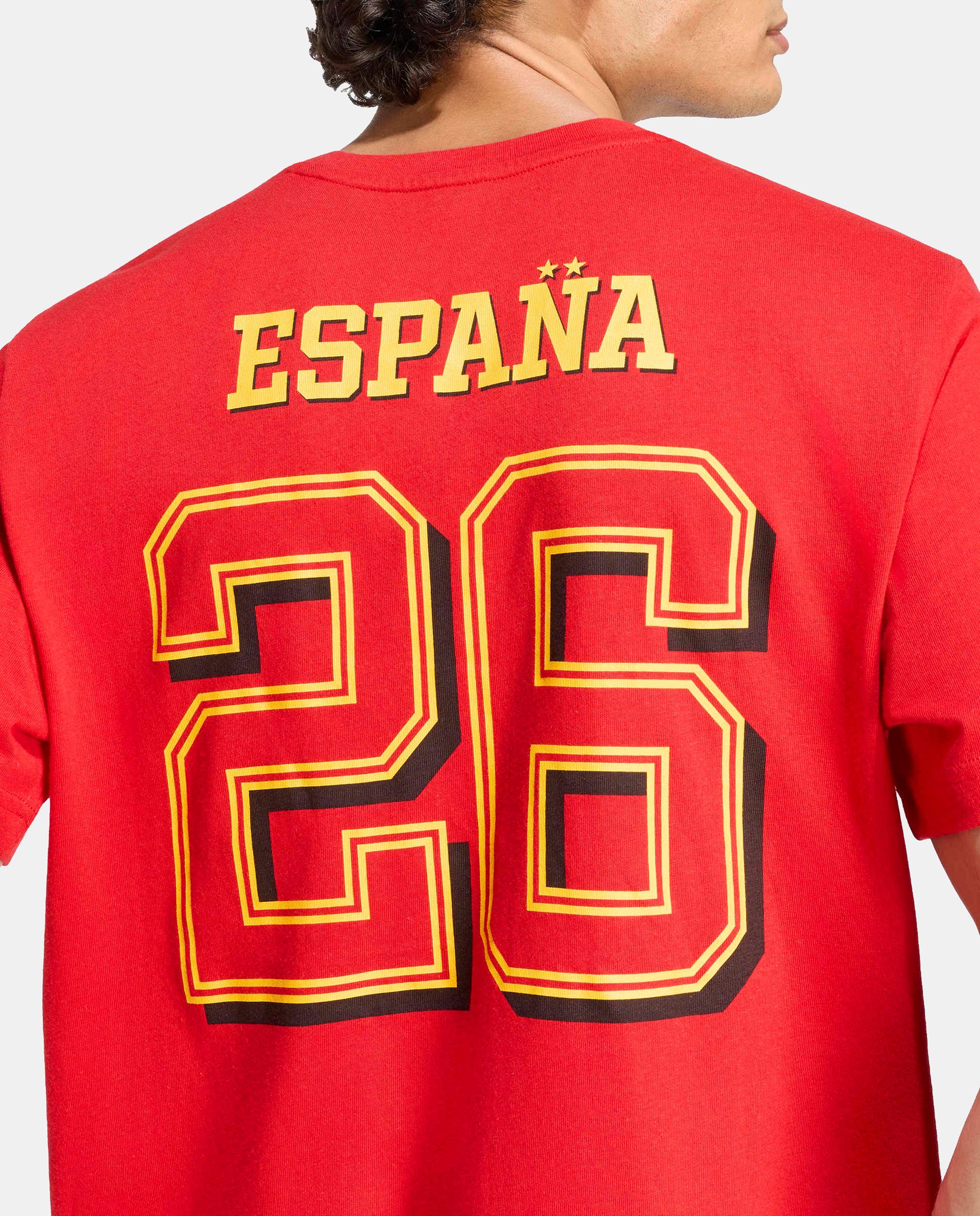 T-Shirt de Adulto Espanha Winner Mundial 2026 Adidas Vermelho-7